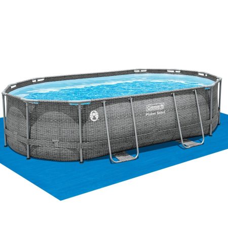 Coleman Oval Steel Frame Swimming Pool, 16-ft x 10-ft x 42-in