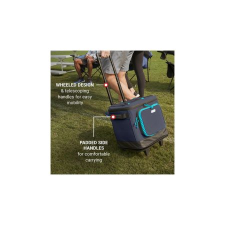 Coleman XPAND 42-Can Soft Cooler with Wheels, Blue Nights