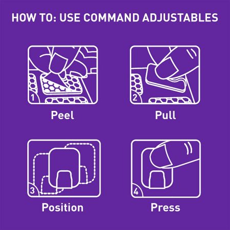 Command Adjustables Repositionable Clips, 14 Clips per Pack