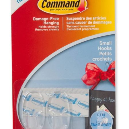 Command Clear Hook and Strips, Damage Free Hanging, 1-lb Capacity