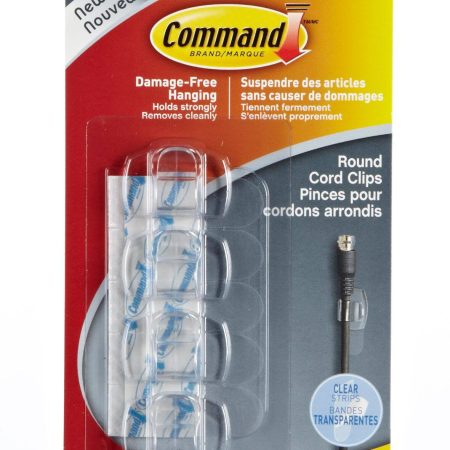 Command Cord Clips, For Electronic Cord, Damage Free