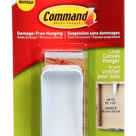 Command Large Canvas Picture Hanger, White