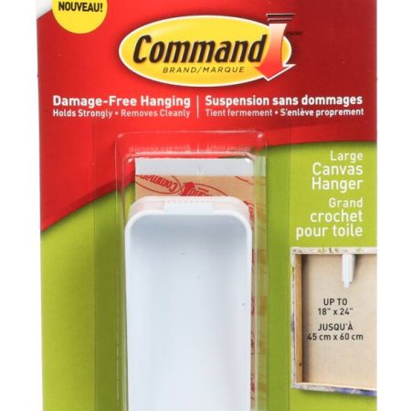 Command Large Canvas Picture Hanger, White