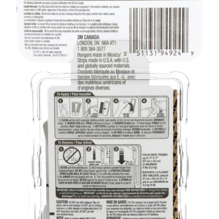 Command Adhesive Sawtooth Picture Hanging Hooks with Adhesive Strips, White, 4-lbs, 3 Strips per Pack