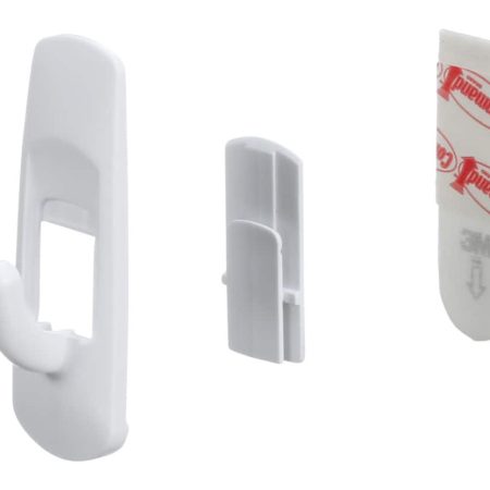 Command Small Utility Hooks Value Pack with Adhesive Strips, White, 1-lb, 6 Strips per Pack