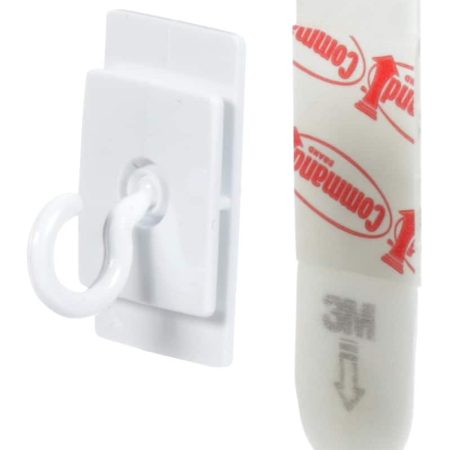 Command Ceiling Hanging Hooks with Adhesive Strips, White, 0.5-lbs, 3 Strips per Pack