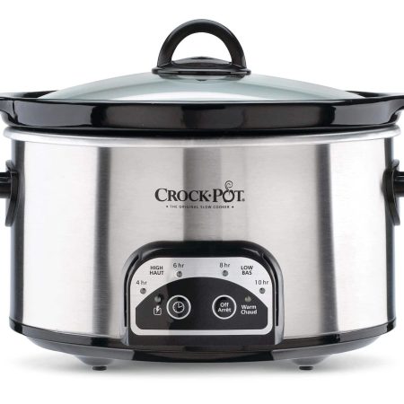 Crock-Pot Digital Programmable Slow Cooker, Stainless Steel, 4 Quart