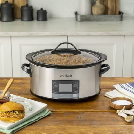 Crock-Pot 6-Quart MyTime Digital Programmable Slow Cooker, Stainless Steel, 5.7 L