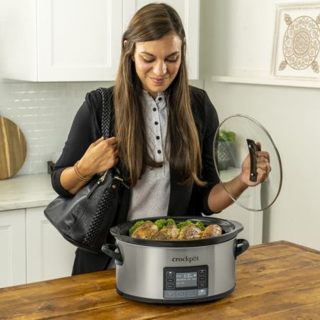 Crock-Pot 6-Quart MyTime Digital Programmable Slow Cooker, Stainless Steel, 5.7 L