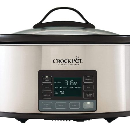 Crock-Pot 6-Quart MyTime Digital Programmable Slow Cooker, Stainless Steel, 5.7 L