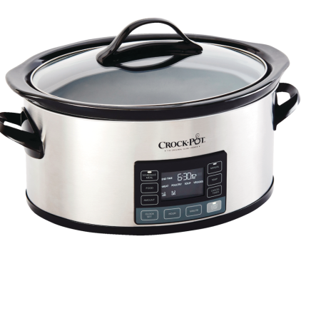 Crock-Pot 6-Quart MyTime Digital Programmable Slow Cooker, Stainless Steel, 5.7 L