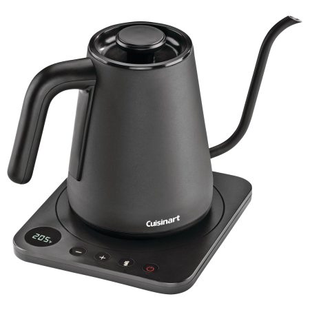 Cuisinart Cordless Electric Gooseneck Kettle with Variable Temperature Control, Black, 1-L