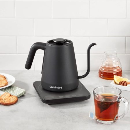 Cuisinart Cordless Electric Gooseneck Kettle with Variable Temperature Control, Black, 1-L