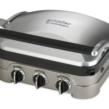 Cuisinart® Griddler 5-in-1, Non-Stick Panini Grill Press/Sandwich Maker, Stainless Steel