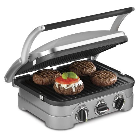 Cuisinart® Griddler 5-in-1, Non-Stick Panini Grill Press/Sandwich Maker, Stainless Steel