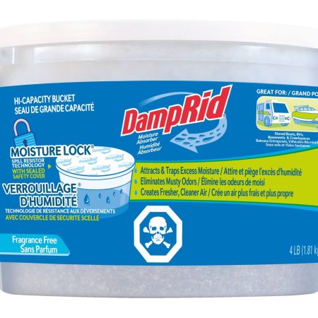 DampRid Hi-Capacity Moisture Absorber Bucket, Fragrance-Free