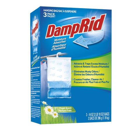 DampRid Fresh Scent Hanging Bag Moisture Absorber, 3-pk