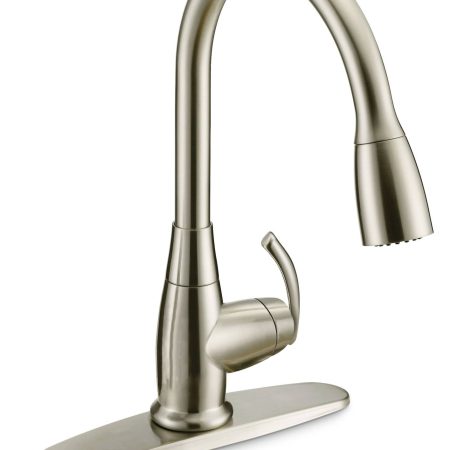 Danze Terrazo Single Handle Pull Down Kitchen Faucet, Stainless Steel