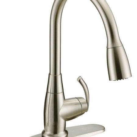 Danze Terrazo Single Handle Pull Down Kitchen Faucet, Stainless Steel