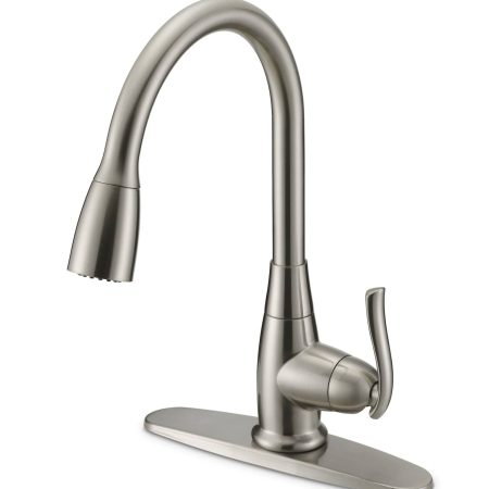 Danze Terrazo Single Handle Pull Down Kitchen Faucet, Stainless Steel