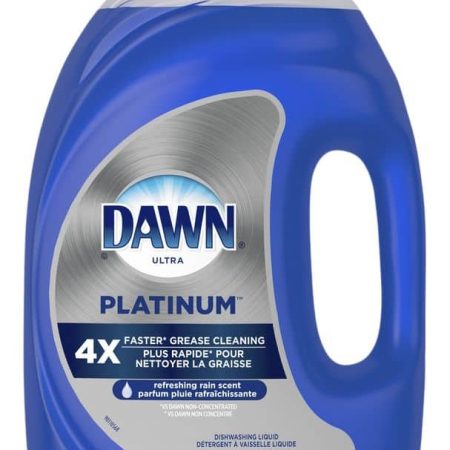 Dawn Ultra Platinum Liquid Dish Soap Refill, Refreshing Rain Scent, 2.21-L