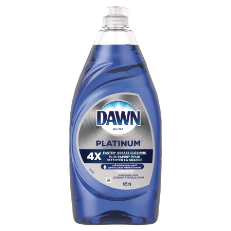 Dawn Ultra Platinum Liquid Dish Soap, Refreshing Rain Scent, 825-mL