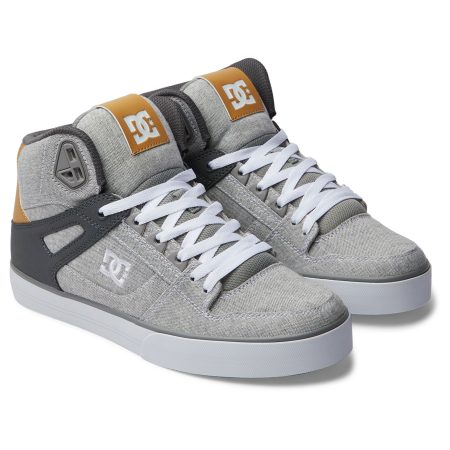 DC Men's Pure SE High-Top Leather Breathable Mesh Skate Shoes/Sneakers