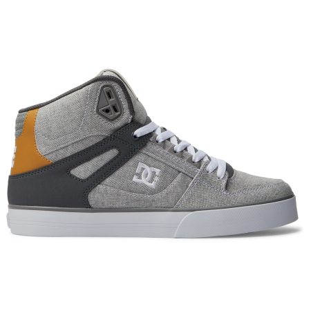 DC Men's Pure SE High-Top Leather Breathable Mesh Skate Shoes/Sneakers