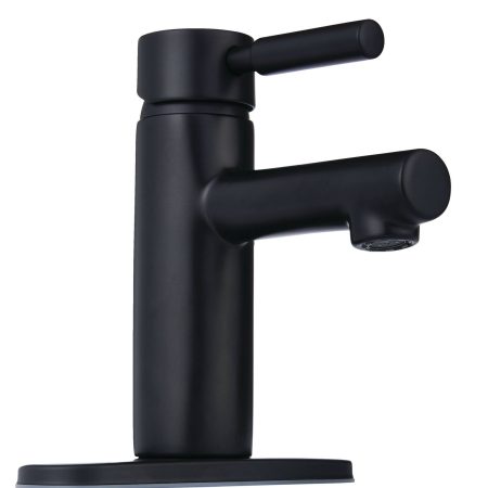 Delta Faucet Struct Single Handle Single Hole 4-in Centerset Bathroom Sink Faucet, WaterSense® Certified, Matte Black