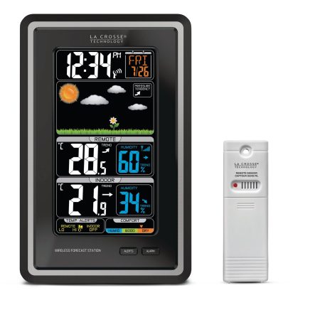 La Crosse Deluxe Weather Station Thermometer with Colour Display