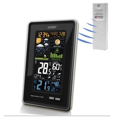 La Crosse Deluxe Weather Station Thermometer with Colour Display