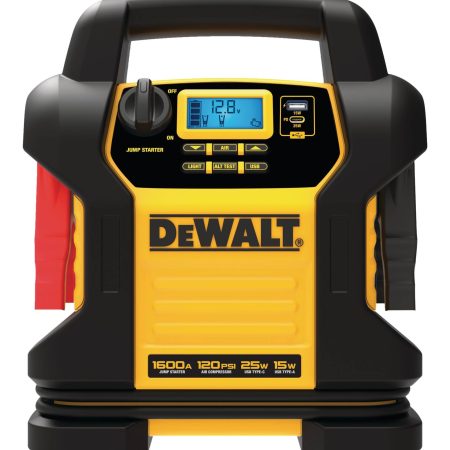 DEWALT DXAEJ14CA Booster Pack/Jump Starter, With Auto-Stop Digital Air Compressor, 1600 Peak Amp, 12V