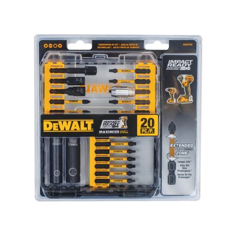 DEWALT DWA2T20C Impact Ready Magnetic Assorted Screwdriver Bit Set, 20-pc