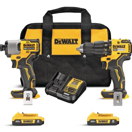 DEWALT DCK228D2 20V MAX Brushless Compact Cordless 1/2-in Hammer Drill & 1/4-in Impact Driver Kit