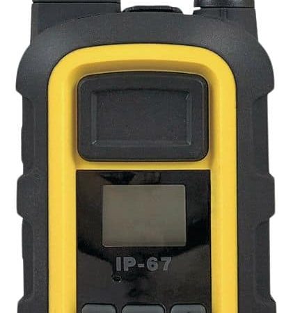 DEWALT ALS-DXFRS800 GMRS 300,000-ft²/27500-m² Waterproof Rechargeable 2-Way Radio with Holster, Yellow/Black, 2-pk