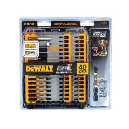 DEWALT DEWDWA2T40IR Impact Ready Magnetic Assorted Screwdriver Bit Set , 40-pc