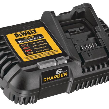 DEWALT DCB1106 12V/20V MAX Lithium-Ion 6A Battery Charger with LED Fuel Gauge