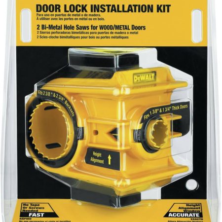 DEWALT D180004 Bi-Metal Door Lock Installation Kit for Wood, Metal Doors