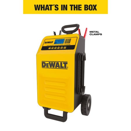 DEWALT DXAEC200CA Rolling Battery Charger/Maintainer, 40/3-Amp with 200-Amp Engine Start, 12V