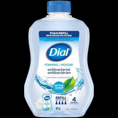 Dial Antibacterial Foaming Hand Soap Refill, Spring Water Scent, 887-mL