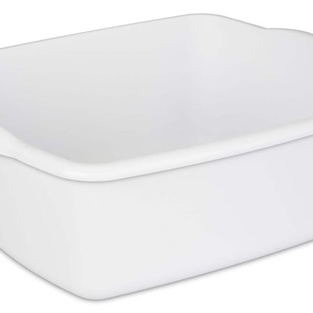 Sterilite Plastic Kitchen Wash Basin/Dish Pan For Home & Camping, White, 12-Quart