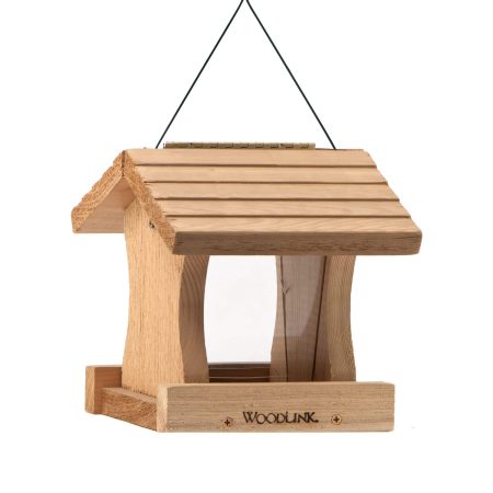 Panacea DIY Outdoor Wood Hopper Feeder Craft Kit with Metal Hanging Cable, 8.5-in