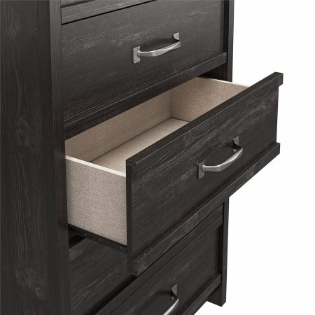 Dorel Draven 5-Drawer Dresser, Black Oak