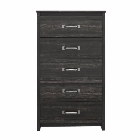 Dorel Draven 5-Drawer Dresser, Black Oak