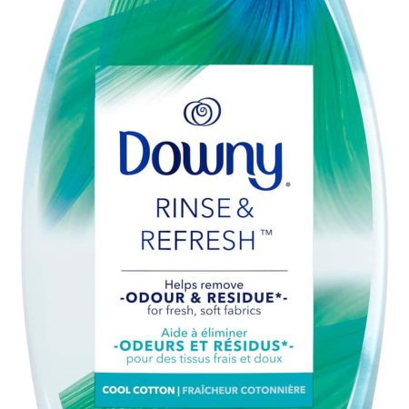 Downy RINSE & REFRESH Laundry Odor Remover and Fabric Softener, Cool Cotton, 1.43 L