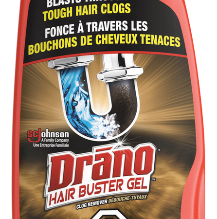 Drano Hair Buster Gel Drain Cleaner & Clog Remover, 473-mL