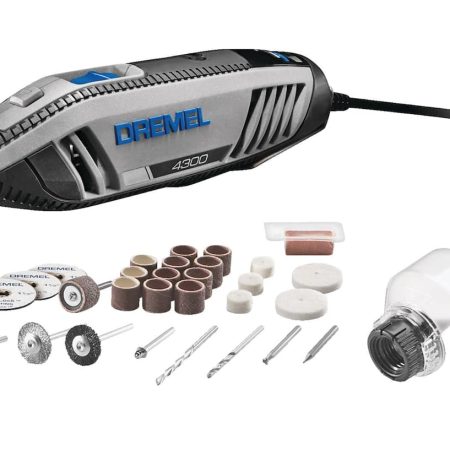 Dremel 4300-5/40 1.6A Variable Speed Rotary Tool Kit with Attachments & Accessory Bits, 46-pc