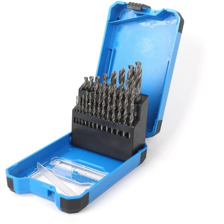 Mastercraft HSS Drill Bit Set for Wood, Metal, Plastic, 21-pc