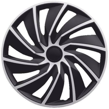 DriveStyle Turbo Wheel Cover, Silver/Black, 18-in, 4-pk