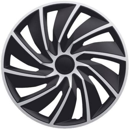 DriveStyle Turbo Wheel Cover, Silver/Black, 18-in, 4-pk